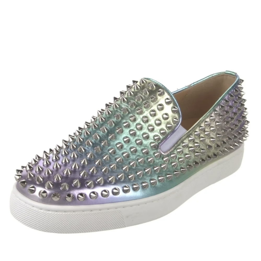 Christian Louboutin Blue Spiked Women's Shoes
